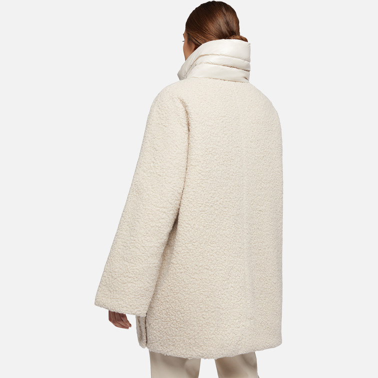 ABRIGO OVERSIZE EN TEJIDO BLOUCLE MUJER GEOX CALITHE