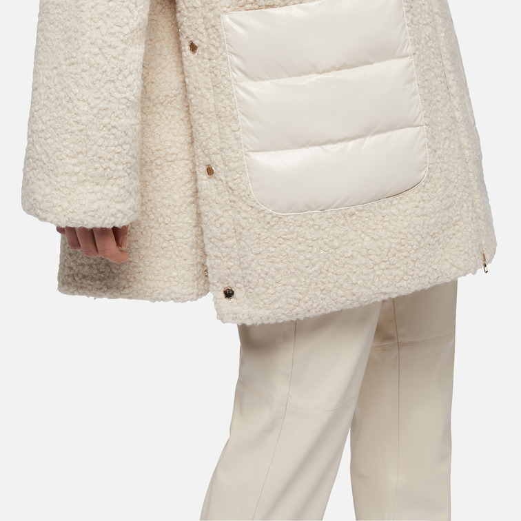 ABRIGO OVERSIZE EN TEJIDO BLOUCLE MUJER GEOX CALITHE