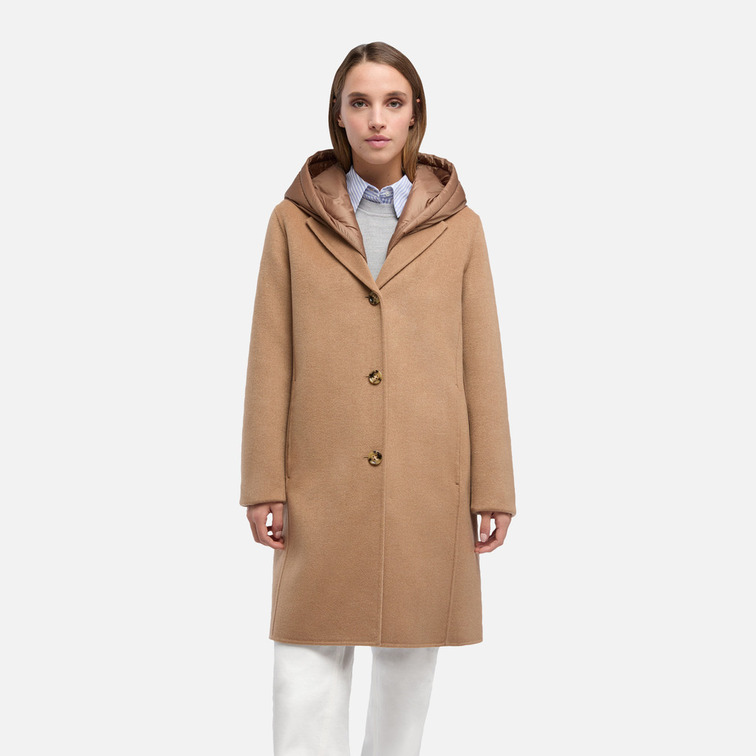 ABRIGO MUJER  GEOX W RAWELLE LONG COAT
