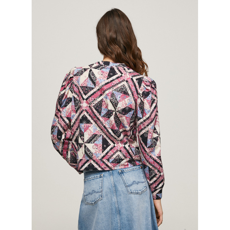 SUDADERA CON ESTAMPADO PATCHWORK MUJER PEPE JEANS LEIA