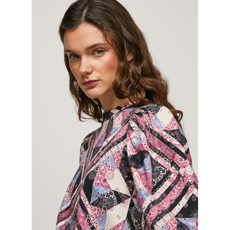 SUDADERA CON ESTAMPADO PATCHWORK MUJER PEPE JEANS LEIA