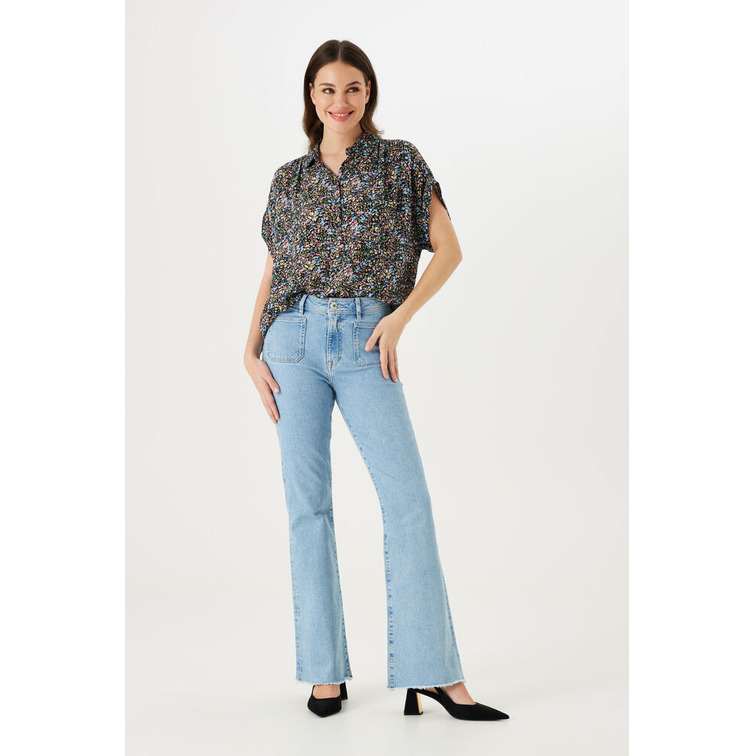 CAMISA DE MANGA CORTA CON ESTAMPADO FLORAL MUJER GARCIA JEANS