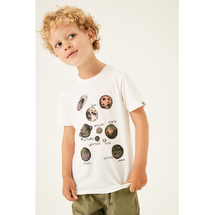 CAMISETA CON ESTAMPADO DE PLANETAS NIÑO GARCIA JEANS