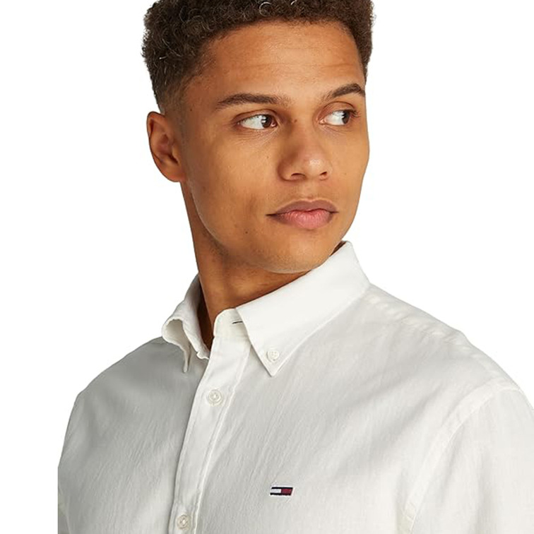 CAMISA HOMBRE TOMMY JEANS DE LINO FIT REGULAR