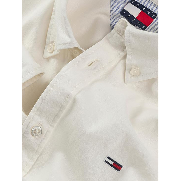 CAMISA HOMBRE TOMMY JEANS DE LINO FIT REGULAR