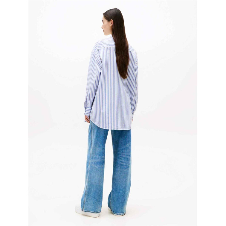 CAMISA OVERSIZE MUJER TOMMY JEANS A RAYAS