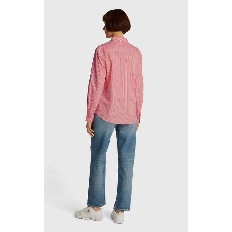 CAMISA DE RAYAS MUJER TOMMY JEANS DE POPELÍN FIT REGULAR