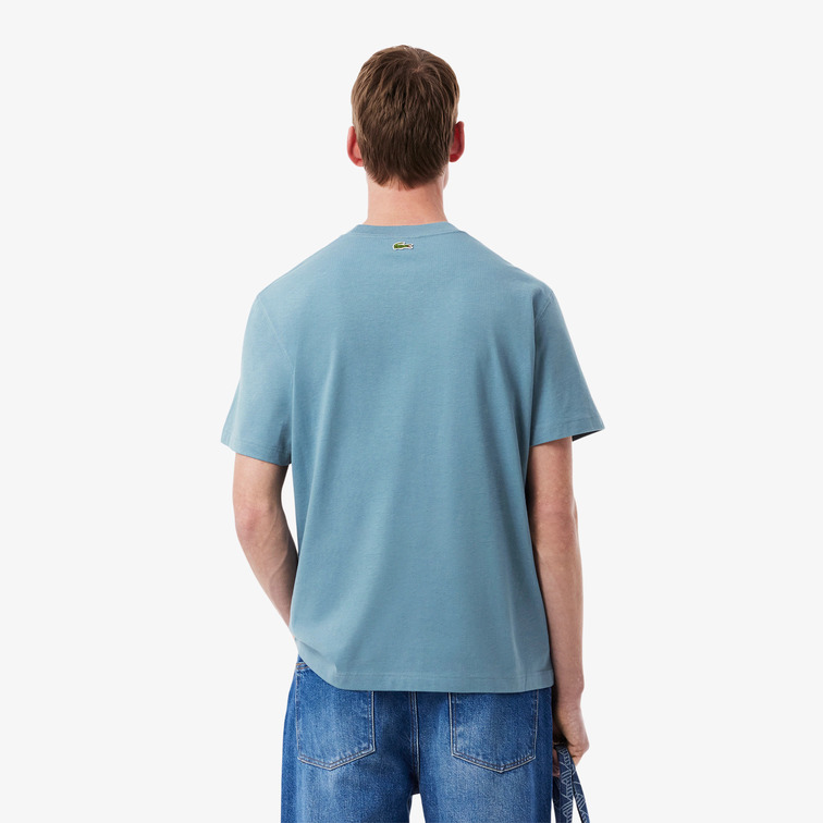 CAMISETA ESTAMPADA HOMBRE LACOSTE PUNTO JERSEY DE ALGODÓN