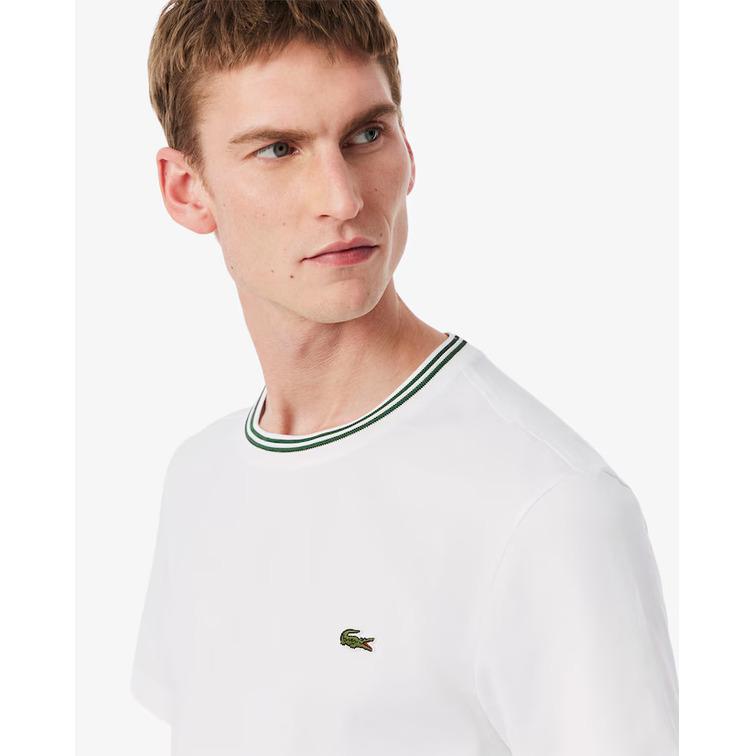 CAMISETA HOMBRE LACOSTE CUELLO CANALÉ
