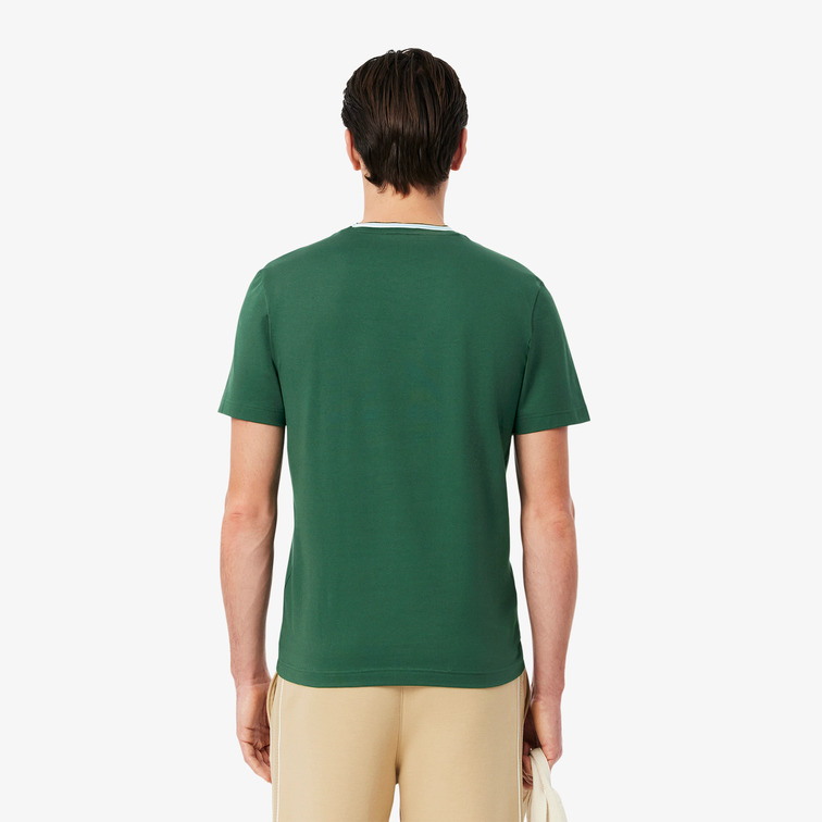 CAMISETA HOMBRE LACOSTE CUELLO CANALÉ