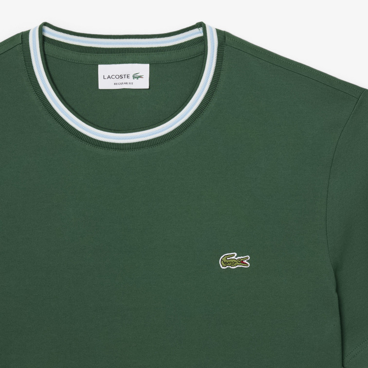 CAMISETA HOMBRE LACOSTE CUELLO CANALÉ