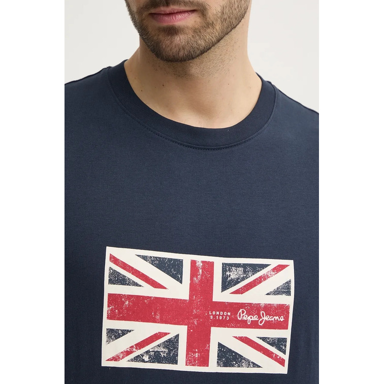 CAMISETA HOMBRE PEPE JEANS BANDERA ESTAMPADA FIT REGULAR