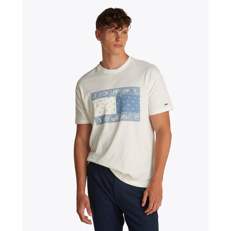 CAMISETA HOMBRE TOMMY JEANS LOGO CACHEMIR FIT HOLGADO