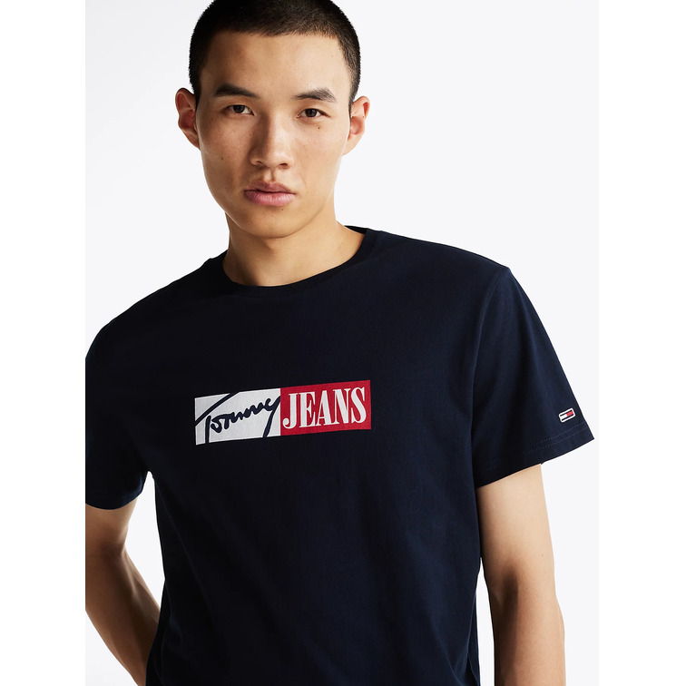 CAMISETA HOMBRE TOMMY JEANS LOGO DISTINTIVO FIT SLIM