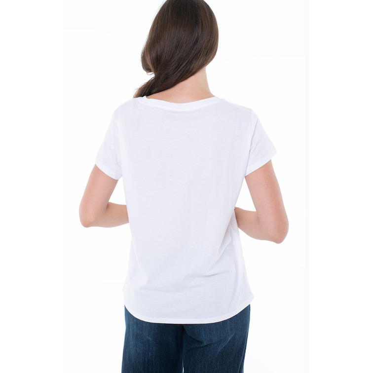 CAMISETA MUJER  PEPE JEANS CON DETALLES CALADOS