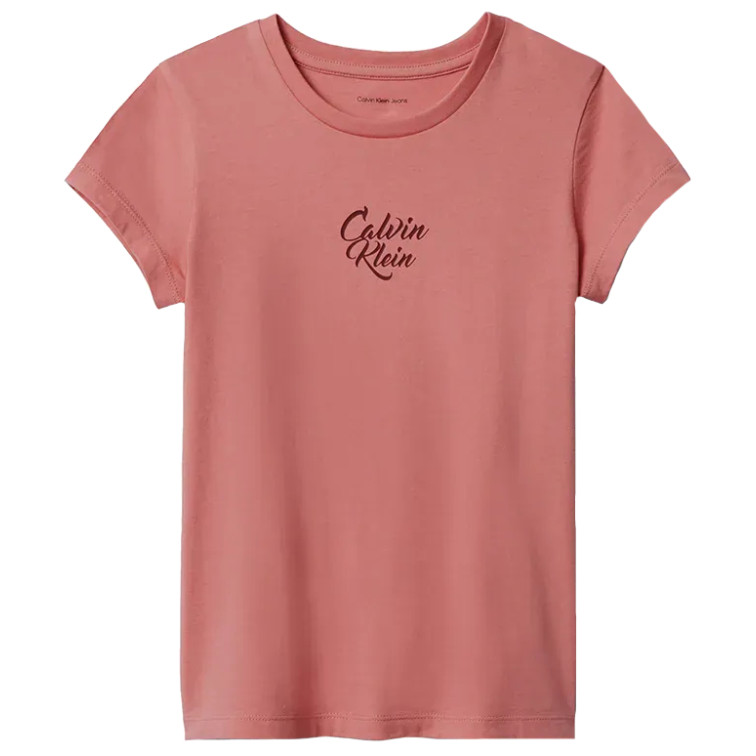CAMISETA NIÑA CALVIN KLEIN CON LOGO FIT SLIM