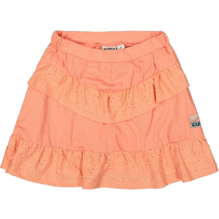 FALDA DE VOLANTES CON CALADOS NIÑA GARCIA JEANS