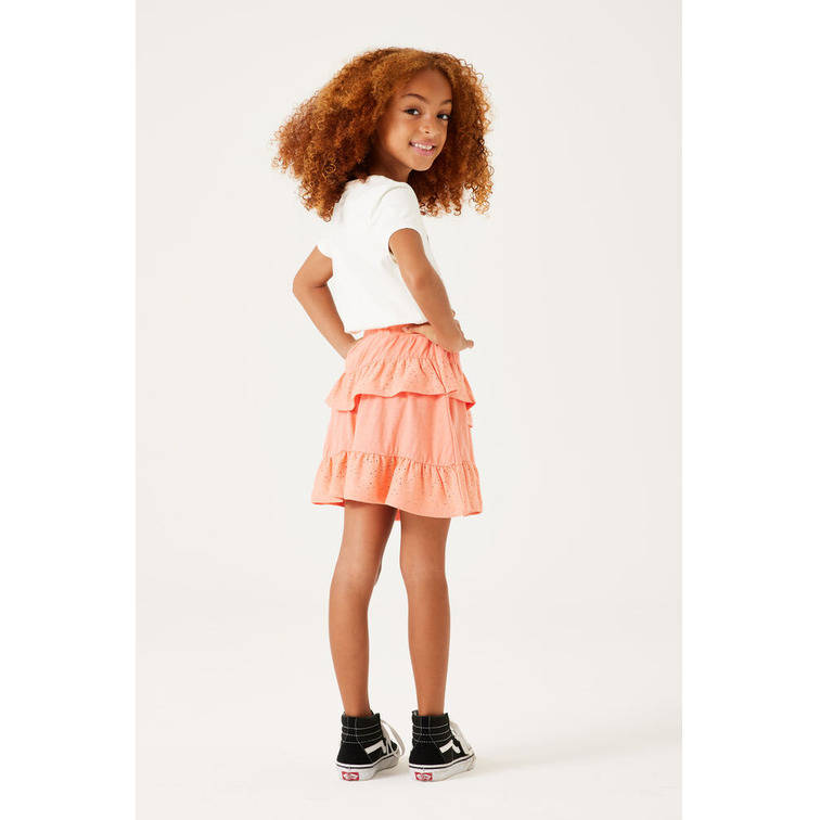 FALDA DE VOLANTES CON CALADOS NIÑA GARCIA JEANS