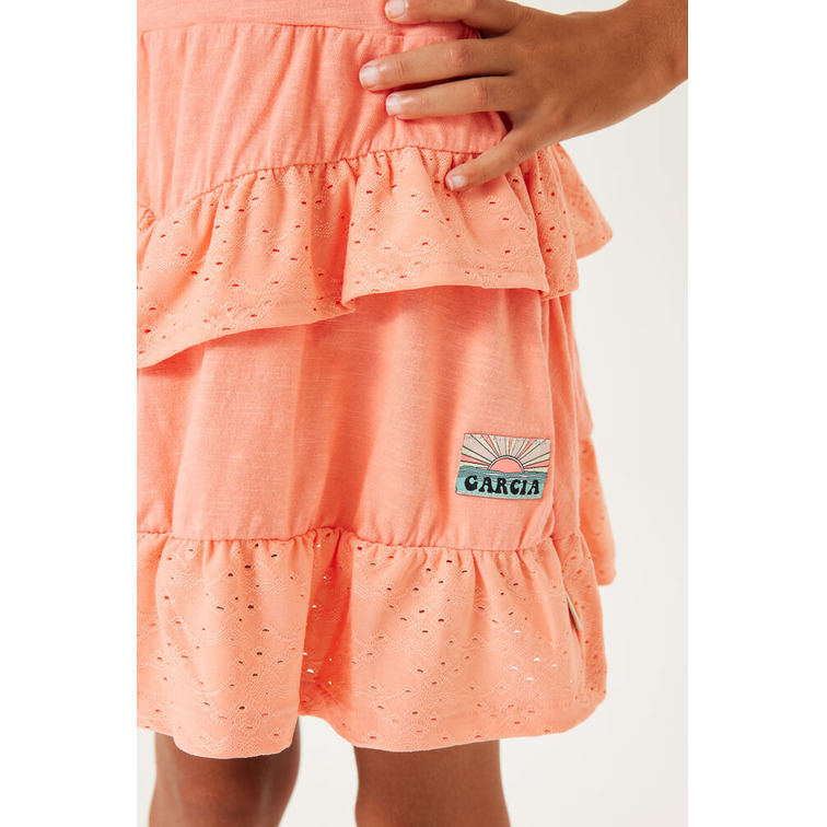 FALDA DE VOLANTES CON CALADOS NIÑA GARCIA JEANS