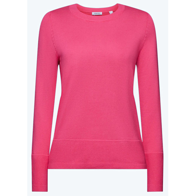 JERSEY DE ALGODÓN CON CUELLO REDONDO MUJER ESPRIT