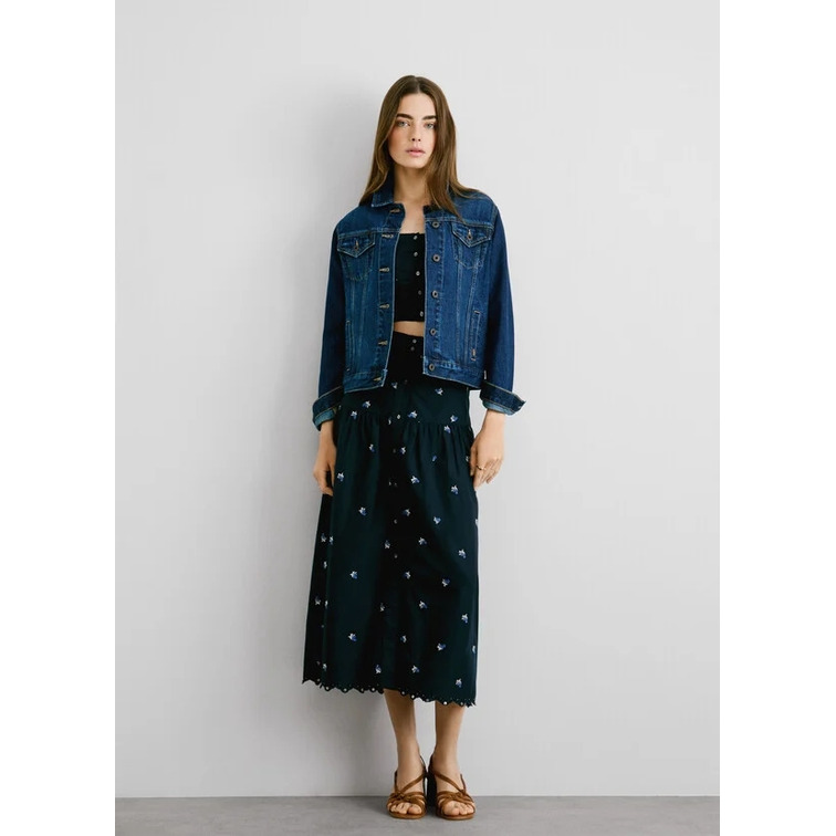 FALDA MIDI MUJER PEPE JEANS DE POPELÍN