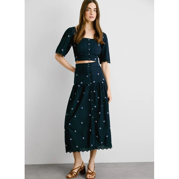 FALDA MIDI MUJER PEPE JEANS DE POPELÍN