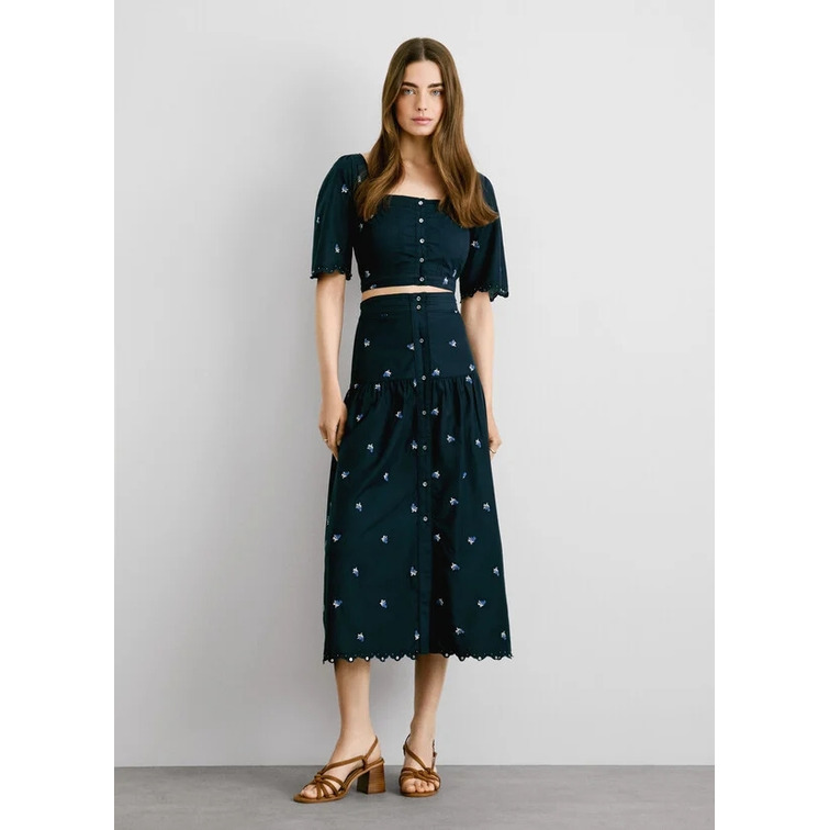 FALDA MIDI MUJER PEPE JEANS DE POPELÍN