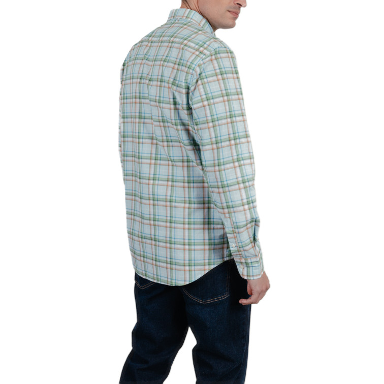 HOMBRE CAMISA POPELIN CUADROS VERDE