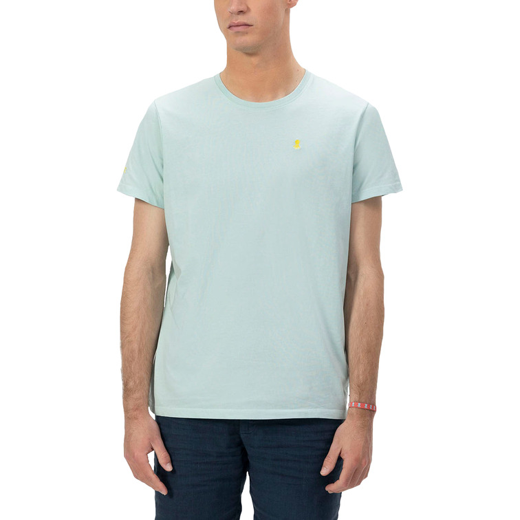 HOMBRE CAMISETA BÁSICA BORDADO A CONT AZUL TUR