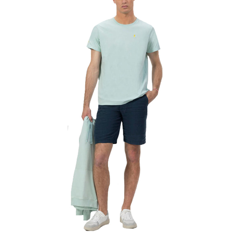 HOMBRE CAMISETA BÁSICA BORDADO A CONT AZUL TUR