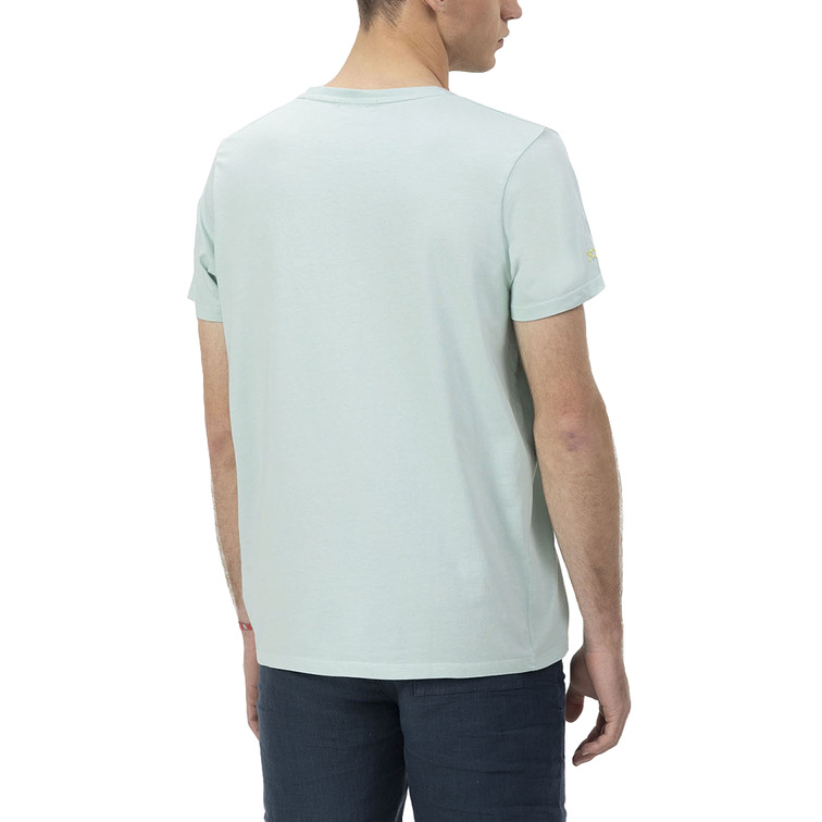 HOMBRE CAMISETA BÁSICA BORDADO A CONT AZUL TUR