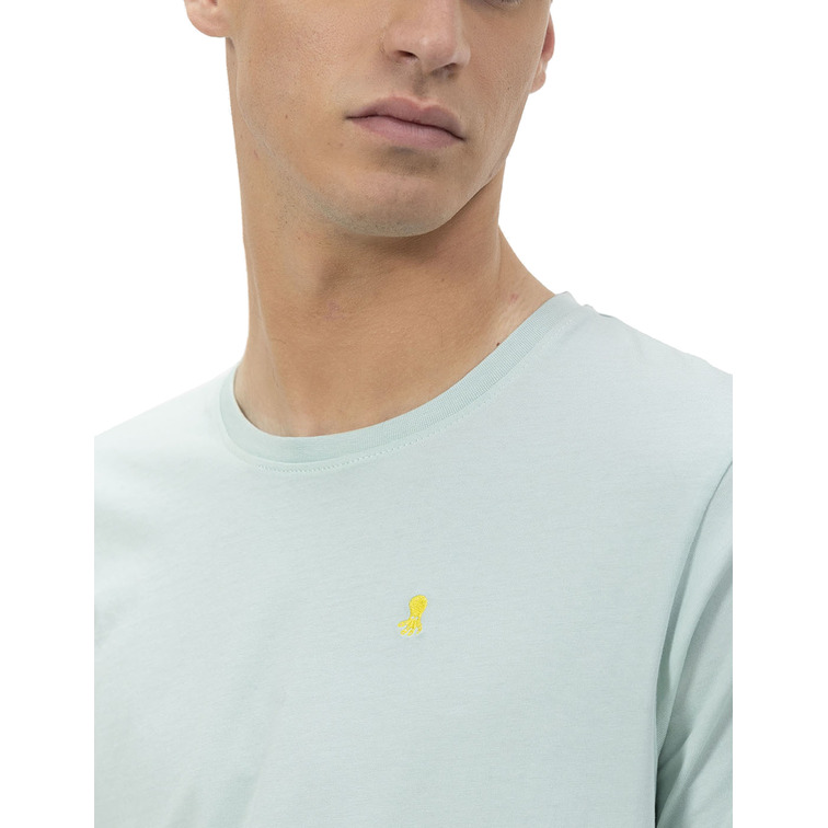 HOMBRE CAMISETA BÁSICA BORDADO A CONT AZUL TUR