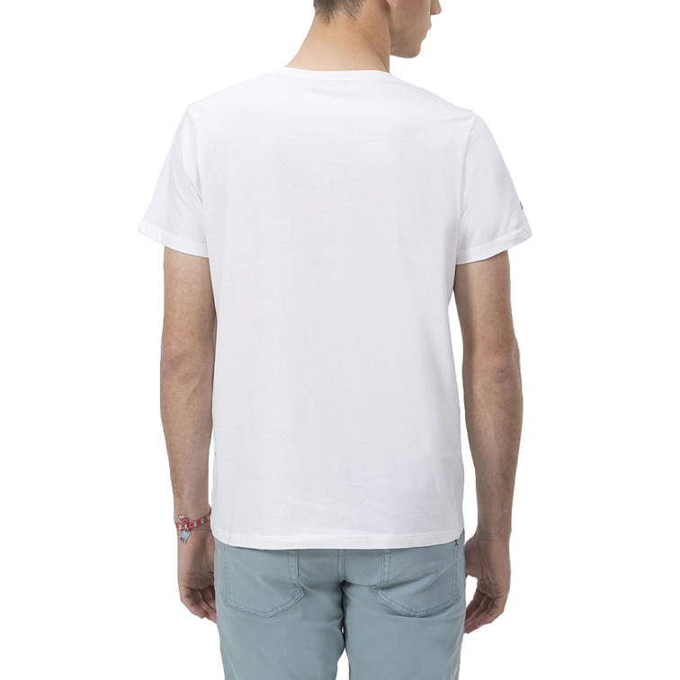HOMBRE CAMISETA BÁSICA BORDADO A CONT BLANCO P