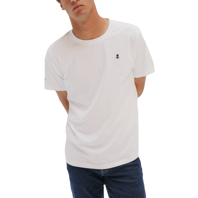 CAMISETA HOMBRE  EL PULPO CAMISETA BORDADO LOGO CONTRAST