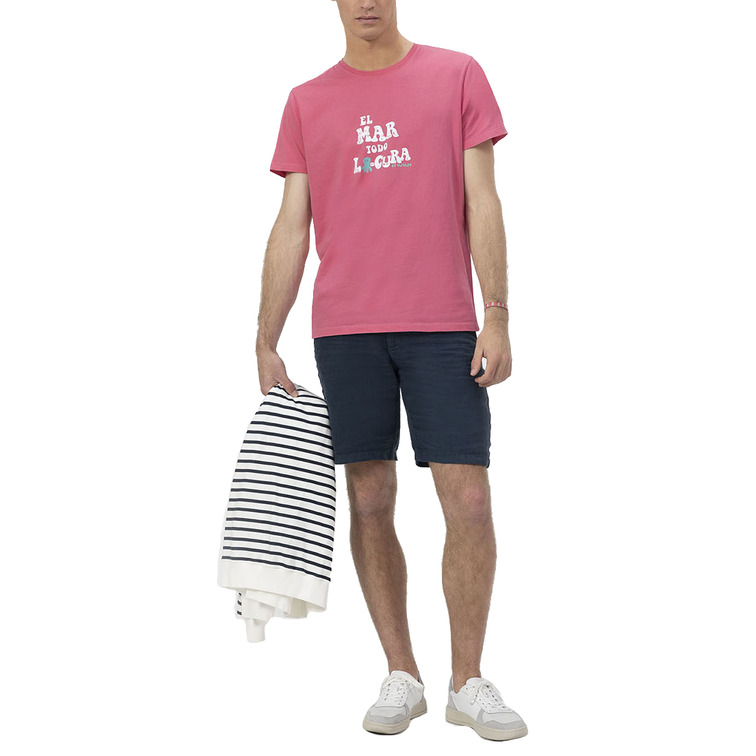 HOMBRE CAMISETA  EL MAR TODO LO-CURA ROSA CHI