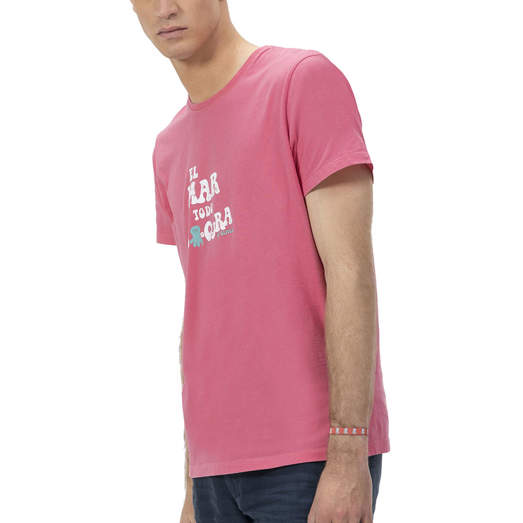HOMBRE CAMISETA  EL MAR TODO LO-CURA ROSA CHI
