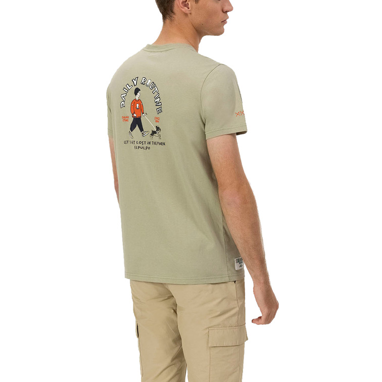 HOMBRE CAMISETA ESTAMPADO DAILY ROUTI VERDE SA