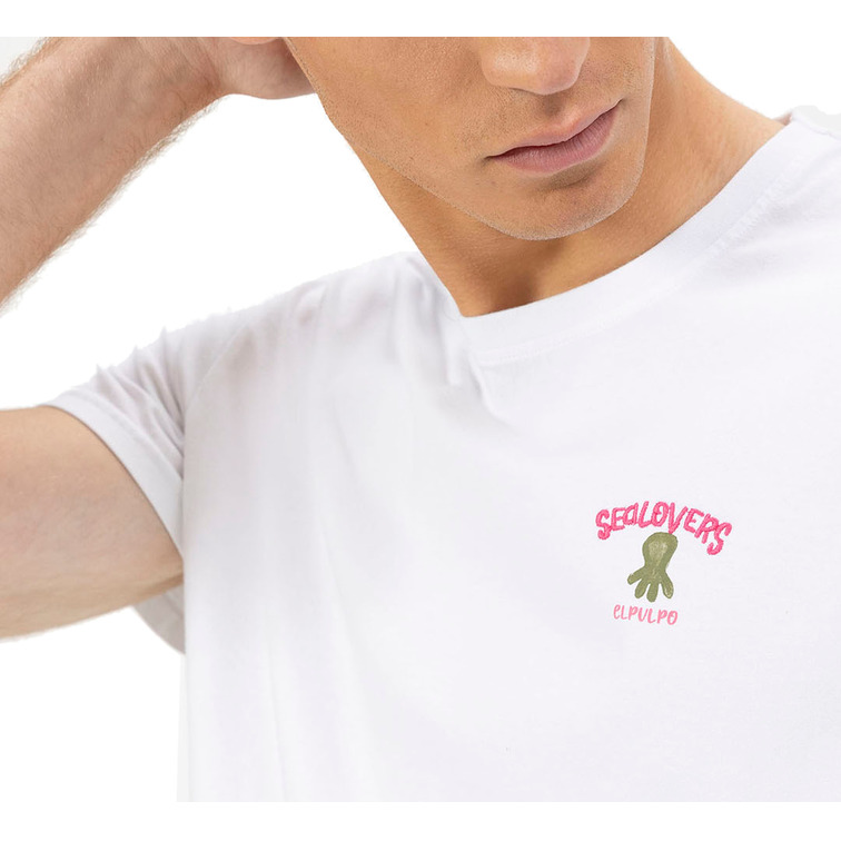 HOMBRE CAMISETA ESTAMPADO FAMILIAR TR BLANCO P