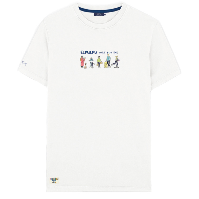 HOMBRE CAMISETA ESTAMPADO PEOPLE ROUT BLANCO P