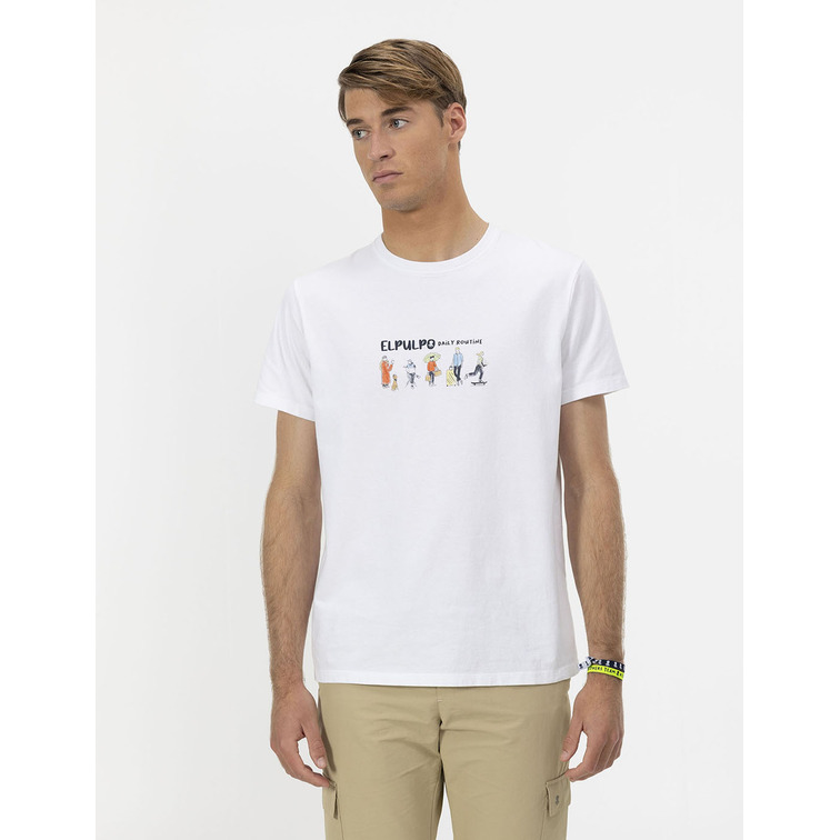 HOMBRE CAMISETA ESTAMPADO PEOPLE ROUT BLANCO P