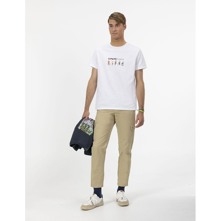 HOMBRE CAMISETA ESTAMPADO PEOPLE ROUT BLANCO P