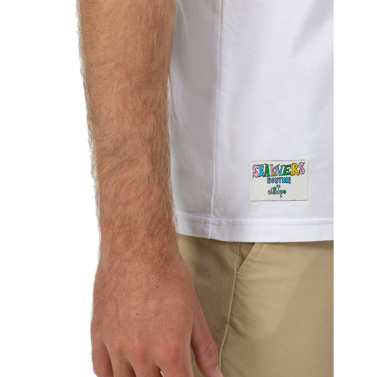 HOMBRE CAMISETA ESTAMPADO REMOS COLOR BLANCO P