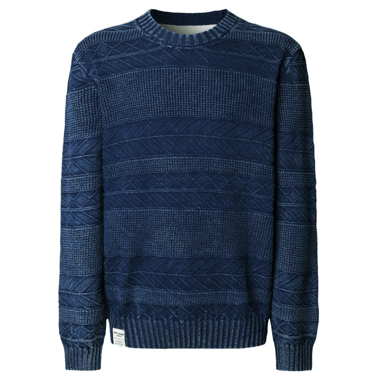 JERSEY PUNTO CUELLO REDONDO HOMBRE PEPE JEANS EFECTO DESGASTADO