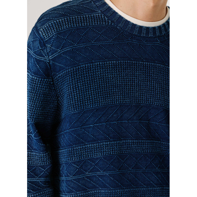JERSEY PUNTO CUELLO REDONDO HOMBRE PEPE JEANS EFECTO DESGASTADO