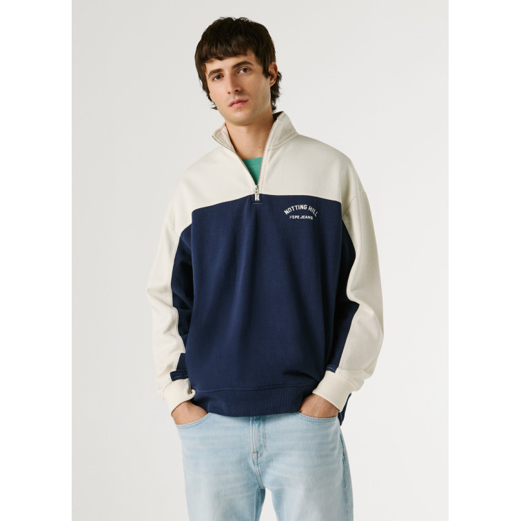 SUDADERA CUELLO ALTO HOMBRE PEPE JEANS MEDIA CREMALLERA