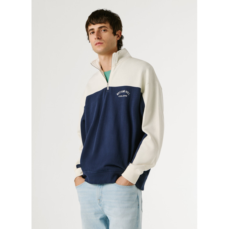 SUDADERA CUELLO ALTO HOMBRE PEPE JEANS MEDIA CREMALLERA