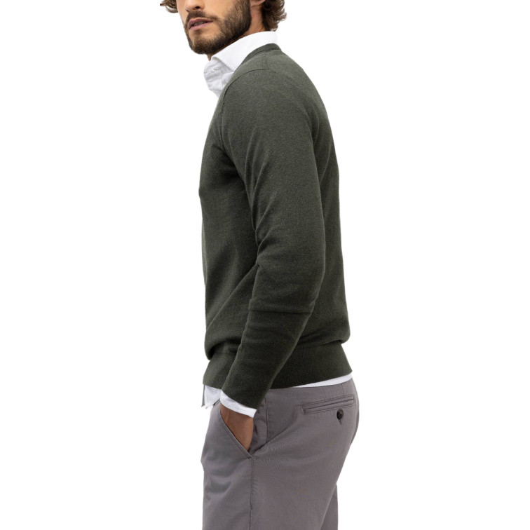 JERSEY HOMBRE  EL GANSO JERSEY BÁSICO CUELLO PICO VERD