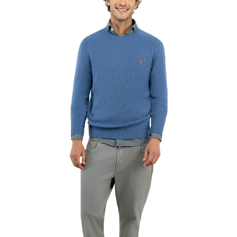 JERSEY HOMBRE  EL GANSO JERSEY MERINO CUELLO CAJA AZUL