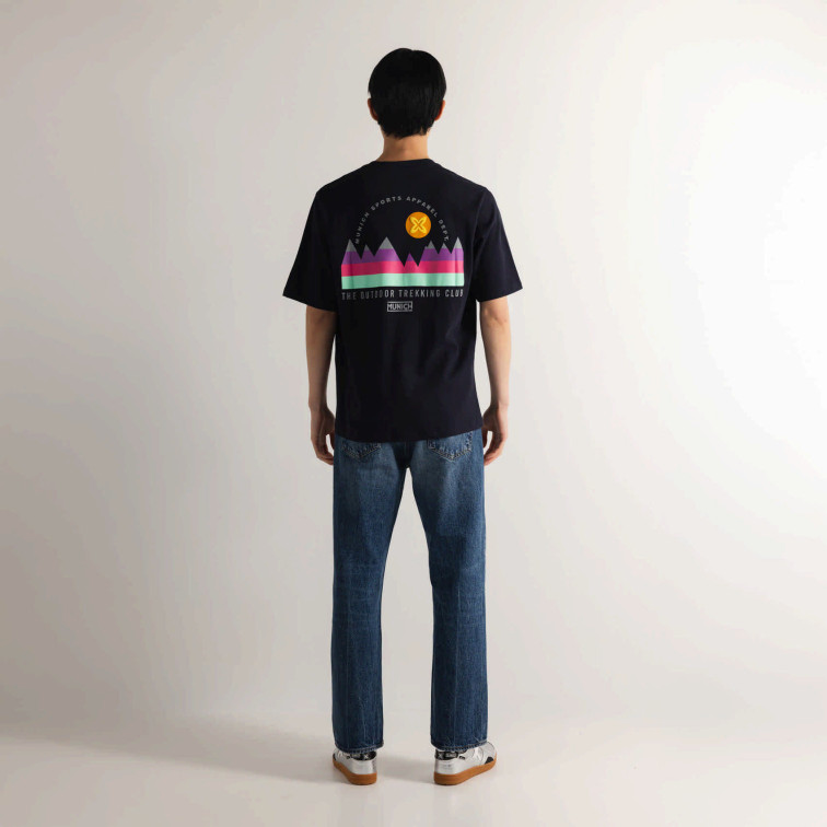 CAMISETA HOMBRE  MUNICH OVERSIZE T-SHIRT TREKKING NAVY