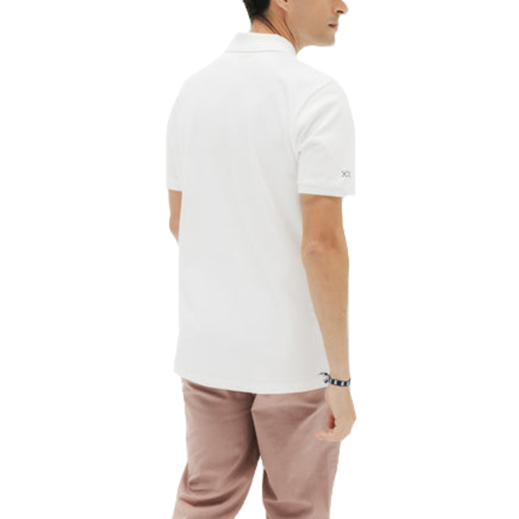 HOMBRE POLO LAVADO BORDADO A CONTRAST BLANCO P
